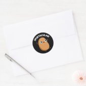 Spudtacular Funny Potato Pun Dark BG Ronde Sticker (Envelop)