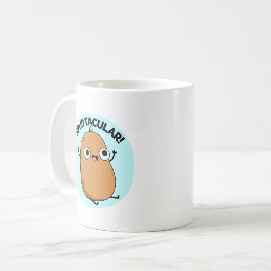 Spudtacular Funny Potato Pun Koffiemok (Voorkant links)