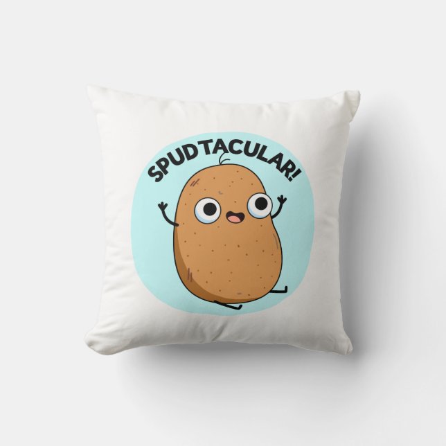 Spudtacular Funny Potato Pun Kussen (Voorkant)