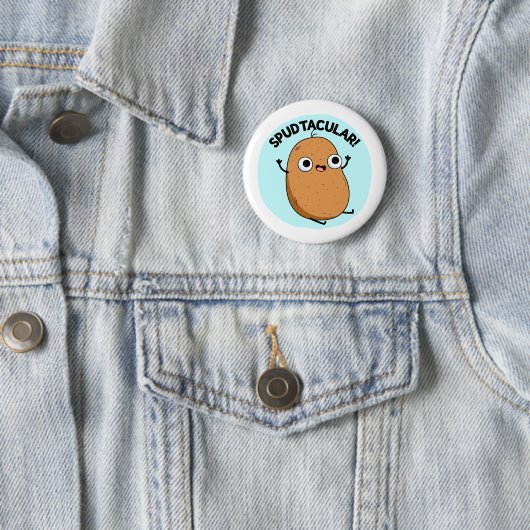 Spudtacular Funny Potato Pun Ronde Button 5,7 Cm (In situ)