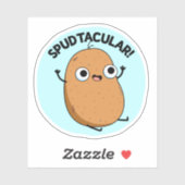 Spudtacular Funny Potato Pun Sticker (Vel)