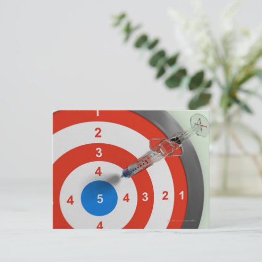 Spuit Dart Briefkaart (Staand voorkant)