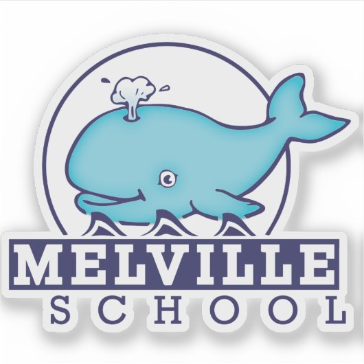 Spuit de walvis Decal Sticker (Voorkant)