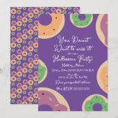 Spuit Donut Kostuum Halloween Feest Script   Kaart (Voorkant / Achterkant)