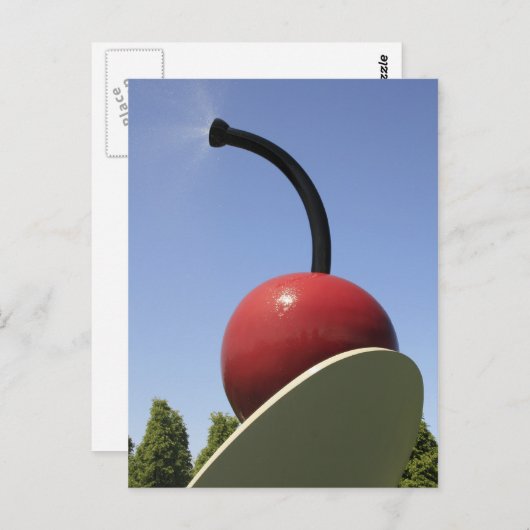 Spuit en Cherry Spraing Briefkaart (Voorkant / Achterkant)