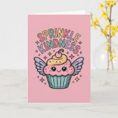 Spuit Goedheid | Cupcake Kaart (Gele Bloem)
