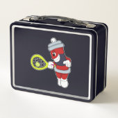 Spuit in Tennis met Tennis racket (Achterkant)