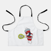 Spuit in Tennis met Tennis racket Schort (Voorkant)