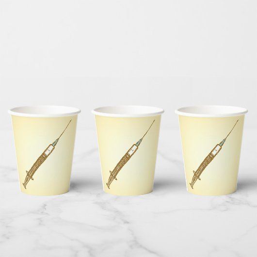  spuit Medical Healthcare Sketch Papieren Bekers