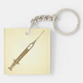 spuit Medical Healthcare Sketch Sleutelhanger (Achterkant)