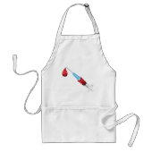 Spuit met een rode druppel standaard schort (Voorkant)
