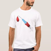 Spuit met een rode druppel t-shirt (Voorkant)