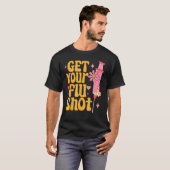 Spuit Retro Medical Haal uw griepshot zorgverlener T-shirt (Voorkant volledig)