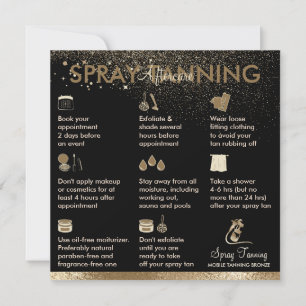 Spuit Tan Aftercare Tips Bronze Body Kaart