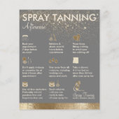 Spuit Tanning Grey Body Paint Aftercare Flyer (Achterkant)