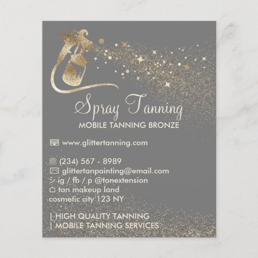 Spuit Tanning Grey Body Paint Aftercare Flyer (Voorkant)