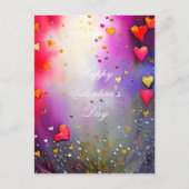 Spuit van harten valentijn briefkaart (Voorkant)