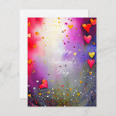 Spuit van harten valentijn feestdagenkaart (Voorkant / Achterkant)