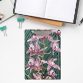 Spuit van roze cyberorchideeën klembord