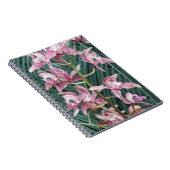 Spuit van roze cyberorchideeën notitieboek (Rechterzijde)