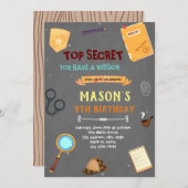 Spuit verjaardagsfeest uitnodiging (Voorkant / Achterkant)