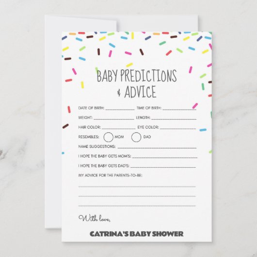 Spuitbabyfeest - Bewerkbare naam, 5x7 Kaart (Voorkant)