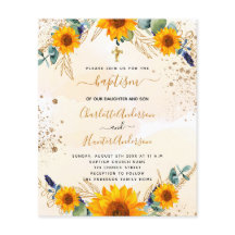 Spuitbaptisme zonnebloemen Eucalyptusgoudtweeling