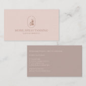 Spuitbruining Boho Lichaamsverzorging blush roze Visitekaartje (Voorkant / Achterkant)
