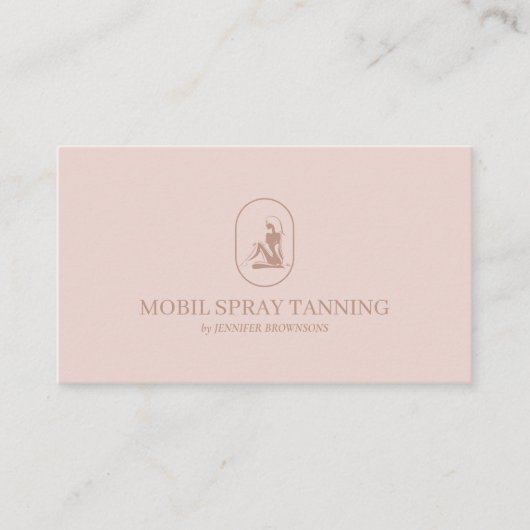 Spuitbruining Boho Lichaamsverzorging blush roze Visitekaartje (Voorkant)