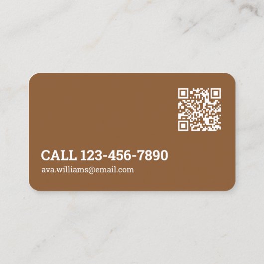 Spuitbus Aangepaste QR Visitekaartje (Achterkant)