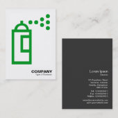 Spuitbus - Grasgroen op Wit Visitekaartje (Voorkant / Achterkant)