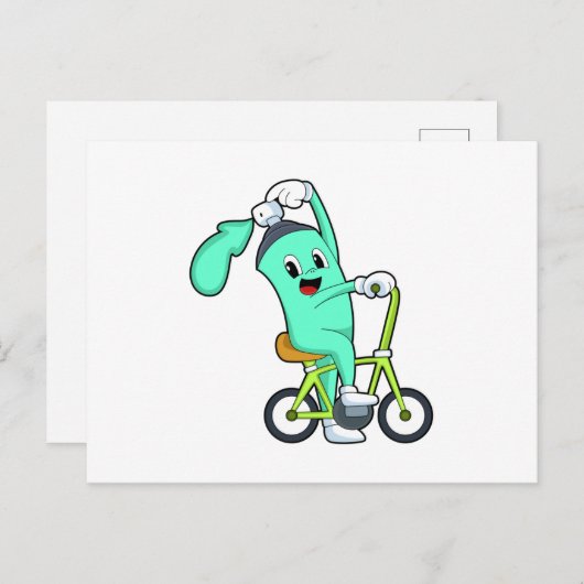 Spuitbus met fiets briefkaart (Voorkant / Achterkant)