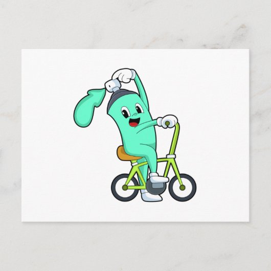 Spuitbus met fiets briefkaart (Voorkant)