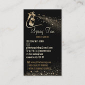 Spuitbus Tan Aftercare Instructions Sparkle Gold Visitekaartje (Voorkant)
