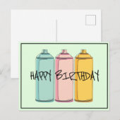 Spuitbus verf - Gefeliciteerd Briefkaart (Voorkant / Achterkant)