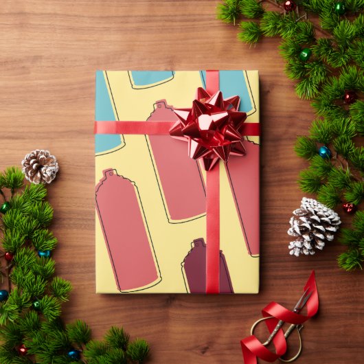 Spuitbus Verfpatroon Cadeaupapier (Feestdagen Geschenken)