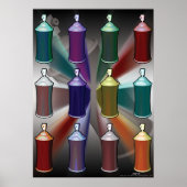 spuitbussen kunnen kunst poppen poster (Voorkant)