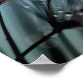 Spuitdew Dandelion Sky Blue Background Poster (Hoek)