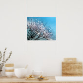 Spuitdew Dandelion Sky Blue Background Poster (Keuken)
