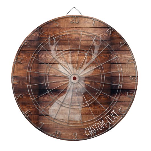 spuitdoppen op het dartboard van hout dartbord (Voorkant)