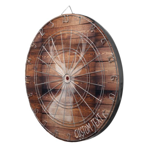 spuitdoppen op het dartboard van hout dartbord (Voorkant Rechts)