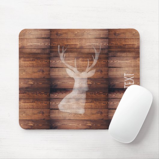  spuitdoppen op houten mousepad muismat (Met muis)