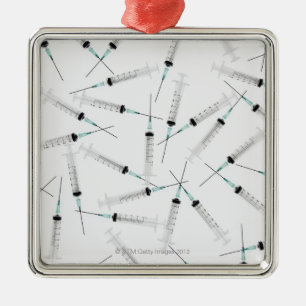 spuiten 2 metalen ornament