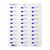 Spuitende blauwe vinvis etiket (Full Sheet)