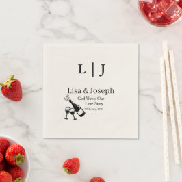 Spuitende Champagne & Klinkende Glazen Feestelijke Servet
