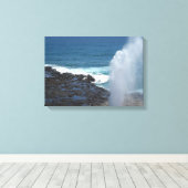 Spuitende Hoorn in Kauai, Hawaii Canvas Afdruk (Insitu (Houten vloer))