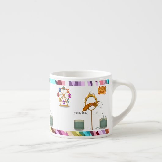 Spuitende inktvis espresso kop (Rechts)