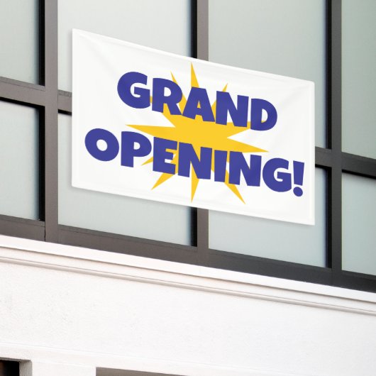Spuitende Ster Grand Opening Banner (Buitenkant Gebouw)