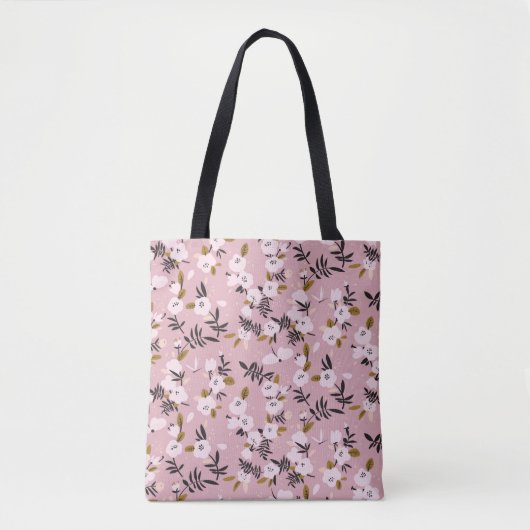 Spuitenkers bloesem roze tote bag (Voorkant)