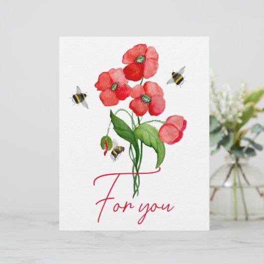 Spuitenmakersbloem en hommels briefhoofd (Staand voorkant)